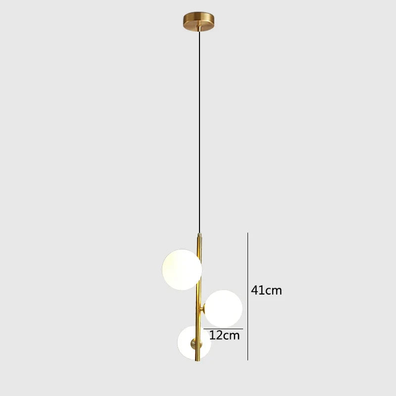 suspension moderne en verre et laiton noir design lumineux