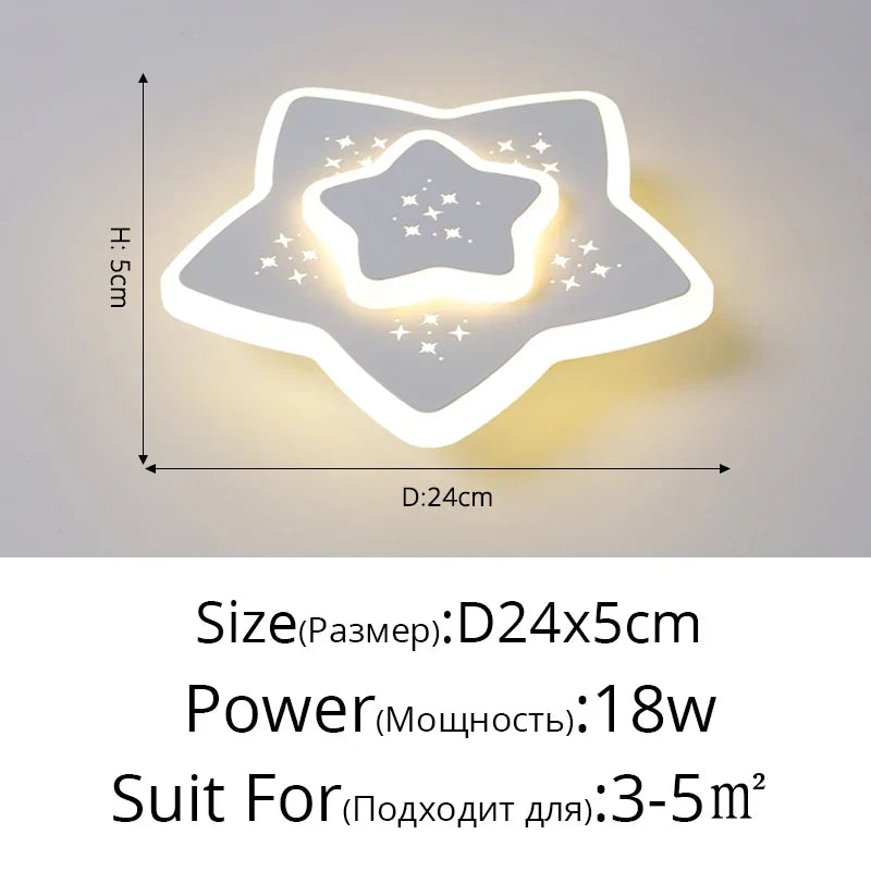 plafonnier led encastré acrylique créatif étoilé simple balcon