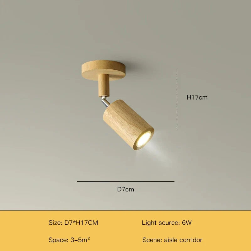 Grain de bois Led lustres avec projecteur pour salon chambre plafonniers éclairage décor noir Lustre cuisine luminaire