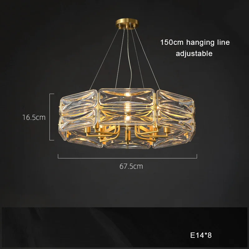 lustre nordique en cuivre led monté en surface moderne et luxueux
