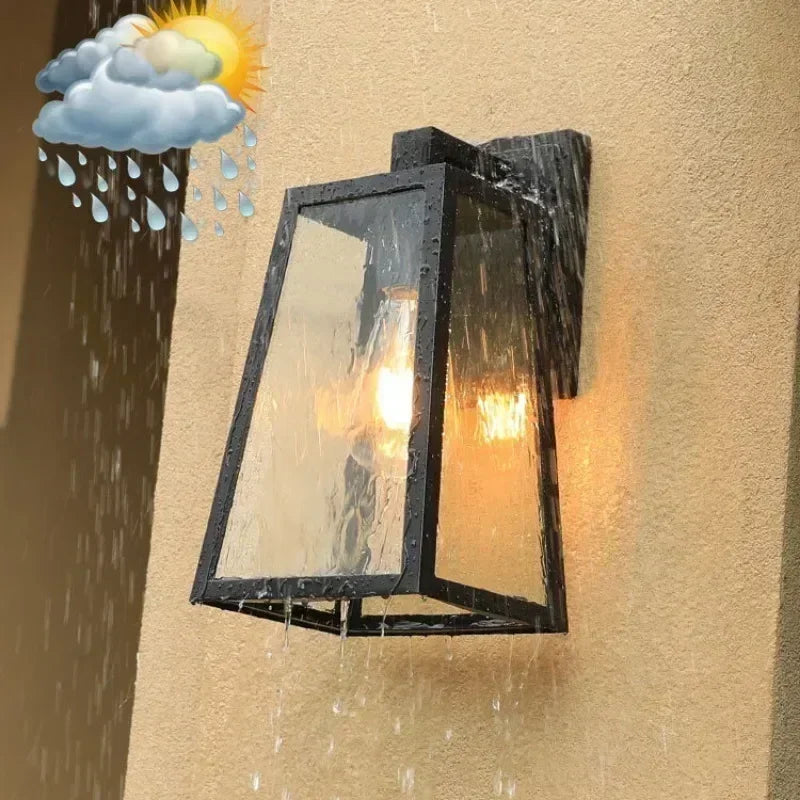 applique murale super lumineuse étanche extérieure style européen