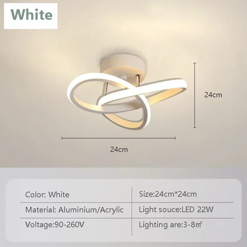 Plafonnier LED moderne ligne lampes allée escalier couloir balcon vestiaire entrée hôtel couloir décor à la maison LED éclairage Lustre