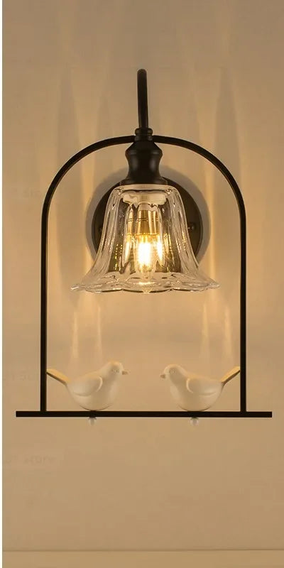applique murale moderne led en forme d'oiseaux pour décoration