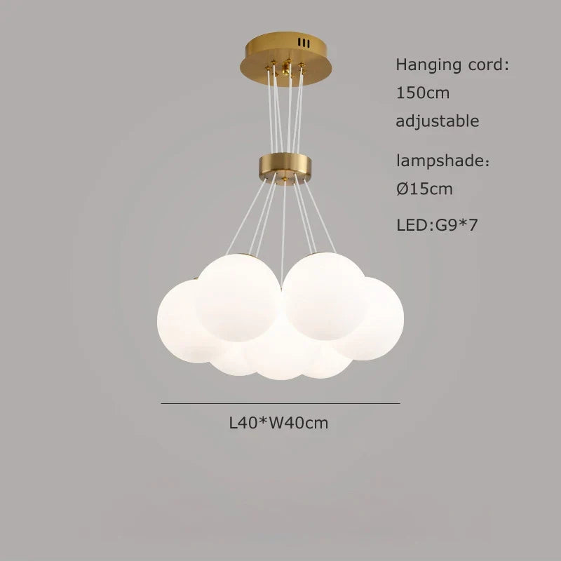 lustre sphérique planète led moderne réglable en hauteur pour décoration