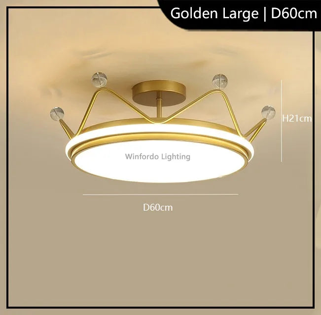 suspension pour enfants couronne leds moderne winfordo