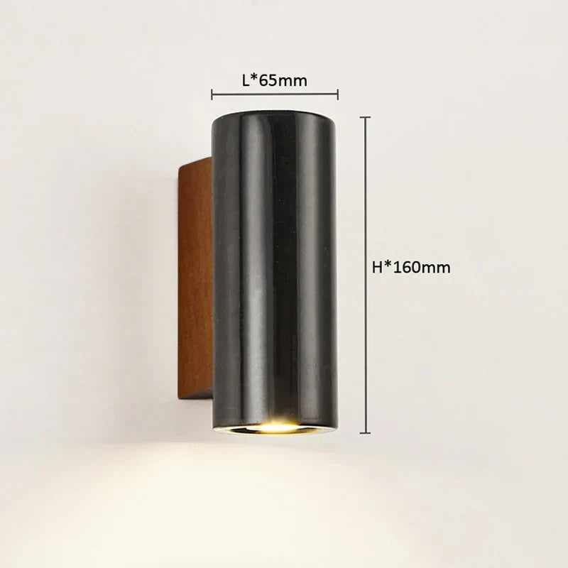 applique murale led en marbre support chevet décorative nordique hôtel