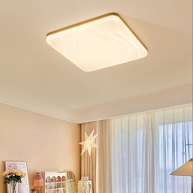 plafonniers led minimaliste en bois massif pour entrée