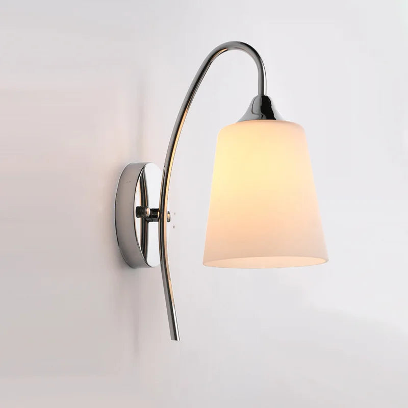 lampe de chevet américaine antique en verre et fer led pour hôtel