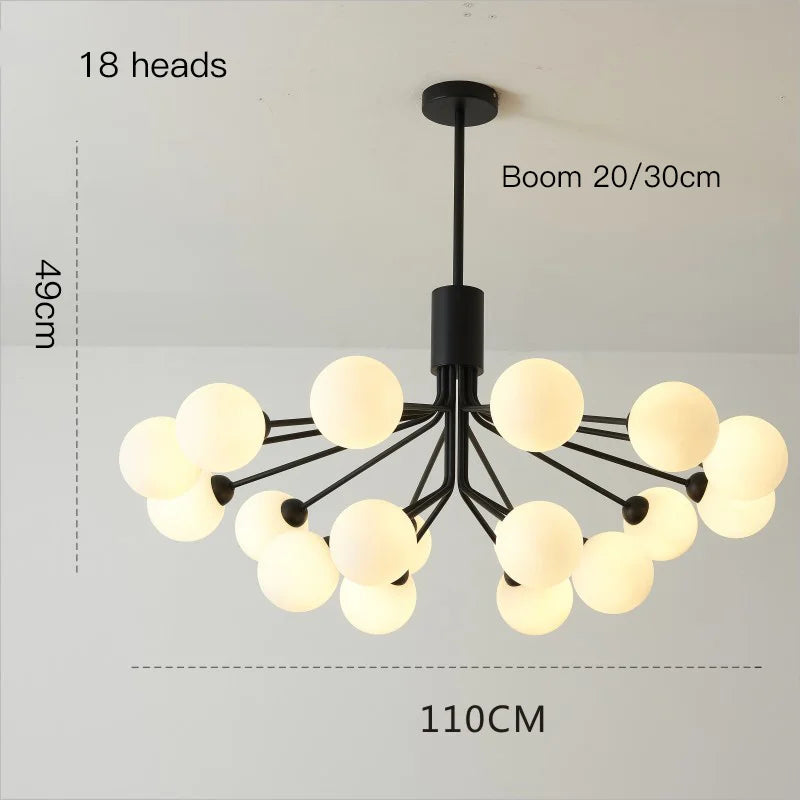 lustre boule de verre design pour intérieur moderne
