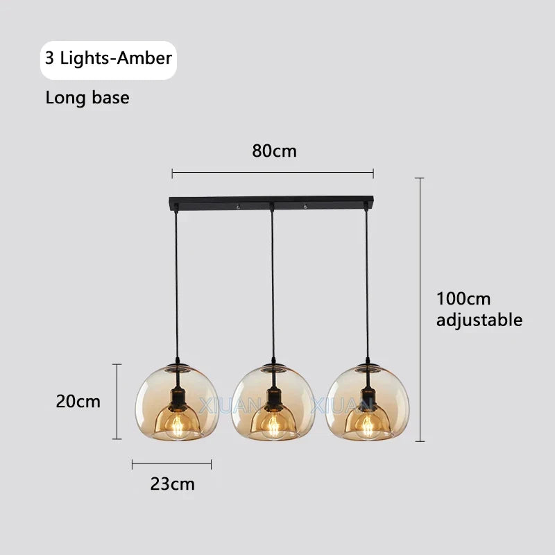 suspension led industrielles à 3 lumières