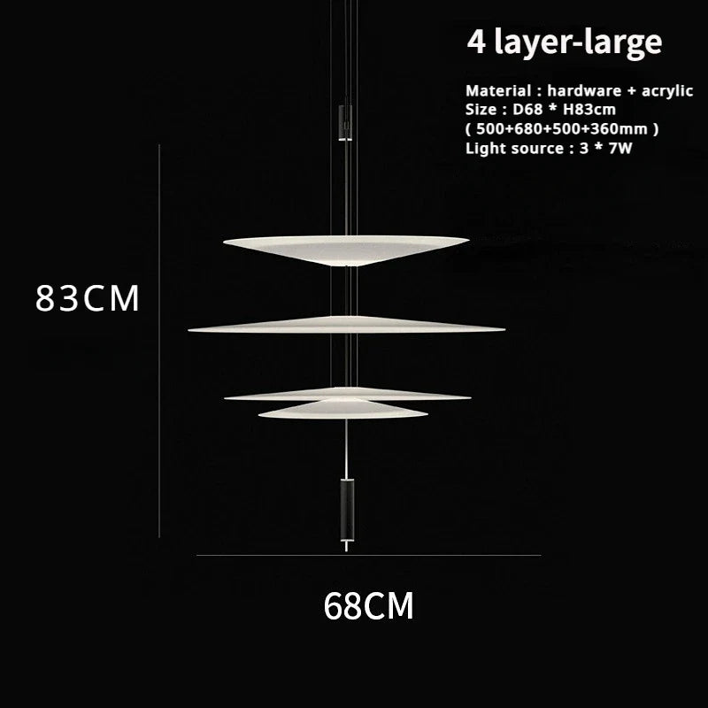 sandyha lustre style soucoupe volante led moderne décoration intérieure