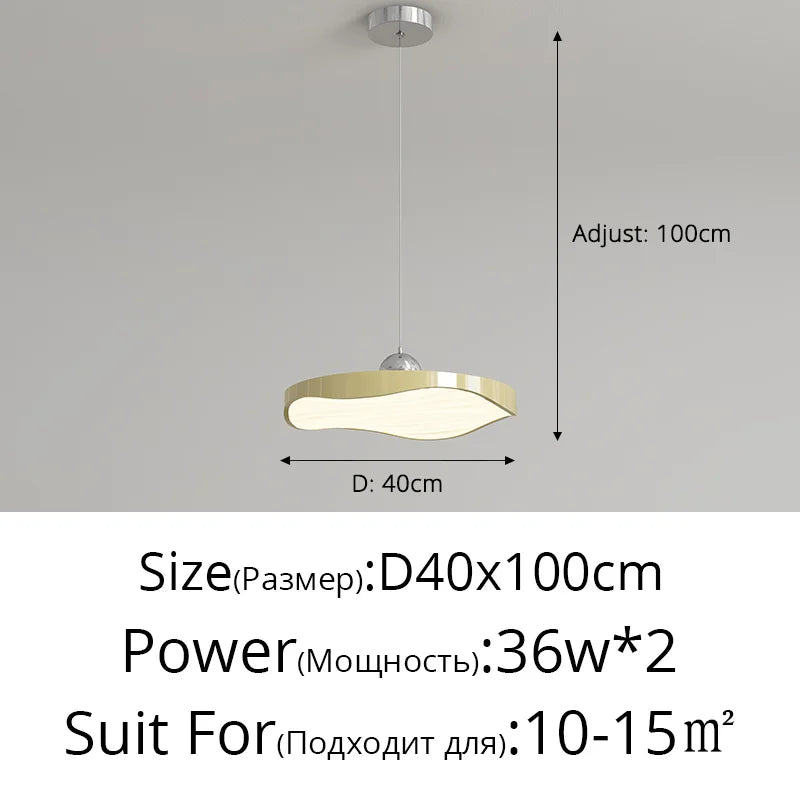lustre rond moderne minimaliste protection des yeux
