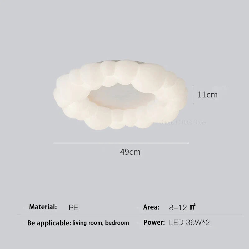 lampe nuage moderne led design anneau nordique éclairage lustre