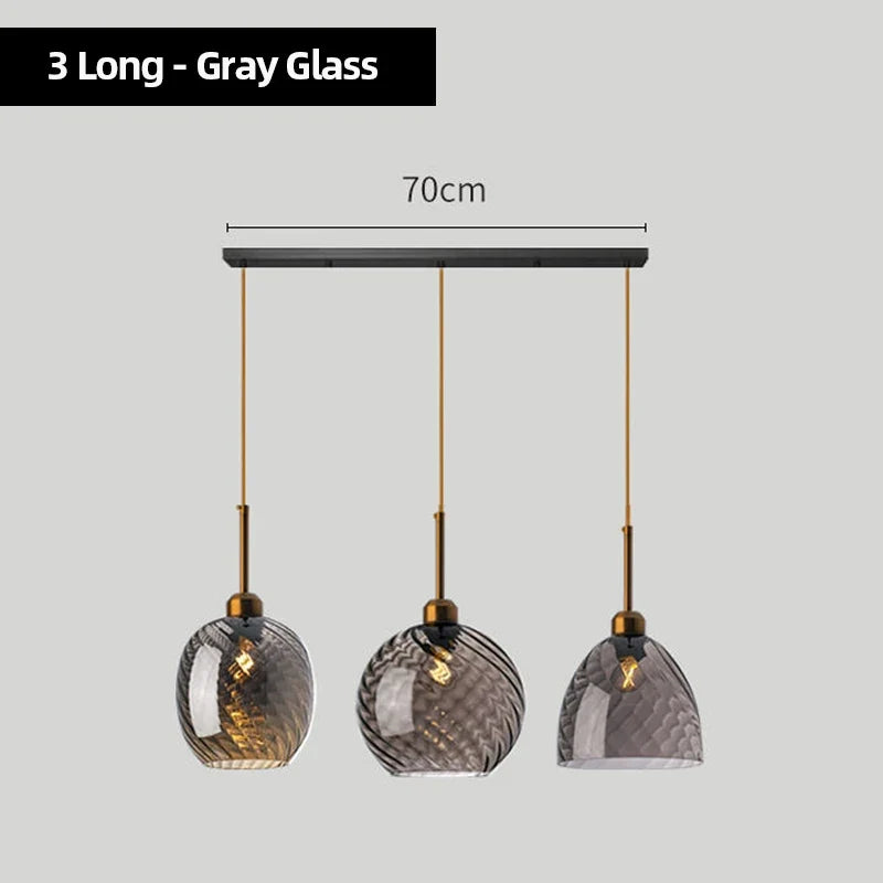 lustre en verre moderne pour bar restaurant hôtel villa