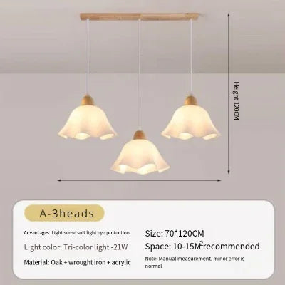 plafonnier led fleur style nordique rétro japonais décoratif 	 2023