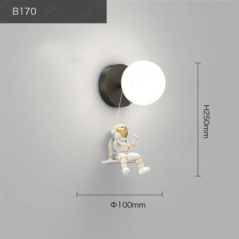 applique murale créatives d'astronaute pour décoration moderne