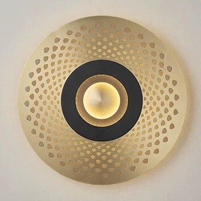 applique murale sculptée en cuivre avec lumières led sisle