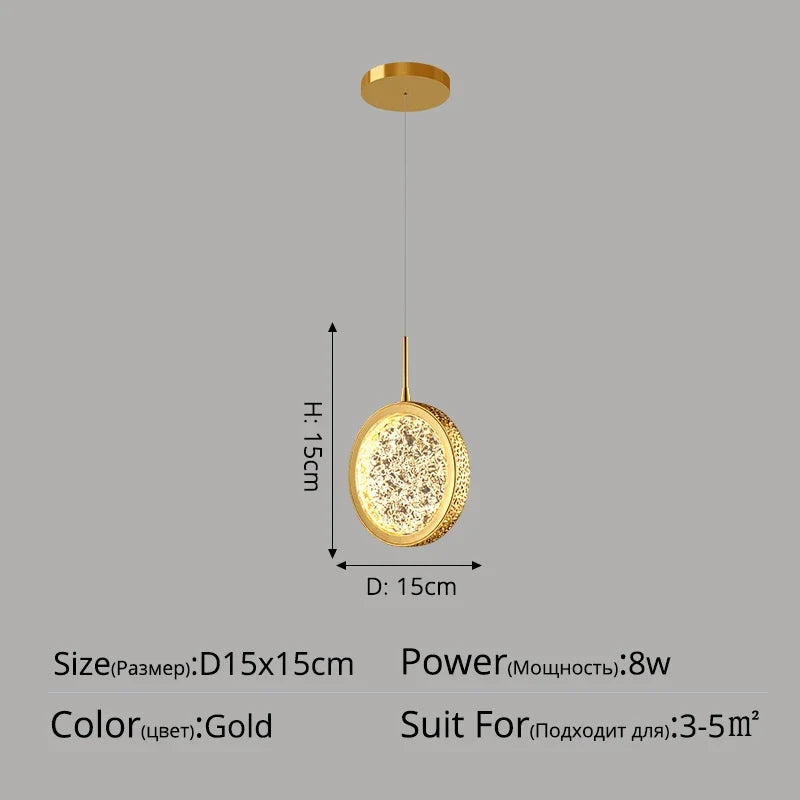 lustre moderne simple de luxe à tête unique