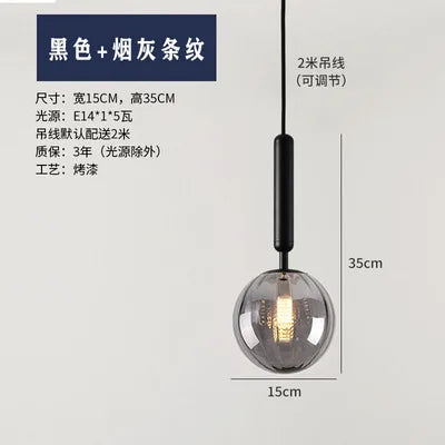 suspension moderne en verre pour décoration intérieure élégante