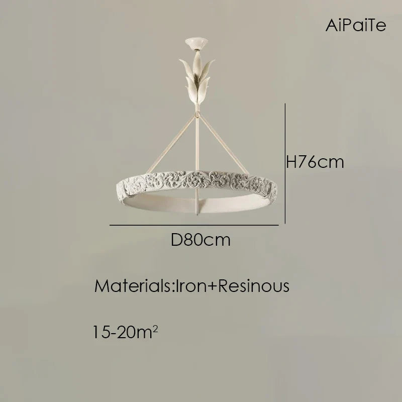 Aipaite Modern Faux Sculpture Round Chandelier is an indoor light fixture for living room, study and bedroom
