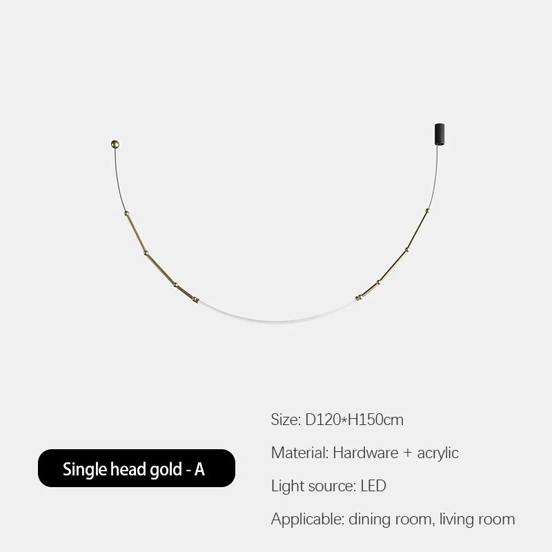 lustre minimaliste moderne italien led créative en bambou