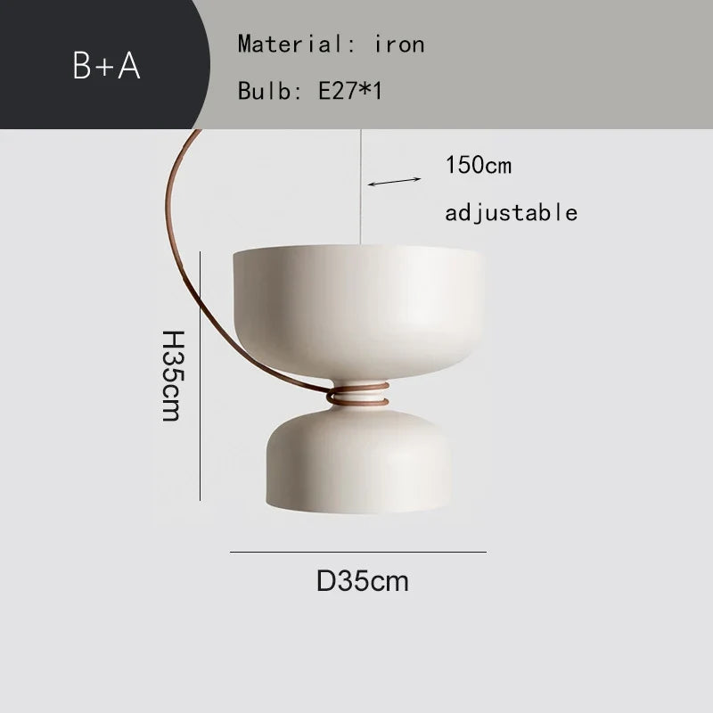 lustre moderne en métal pour 	 avec fil réglable