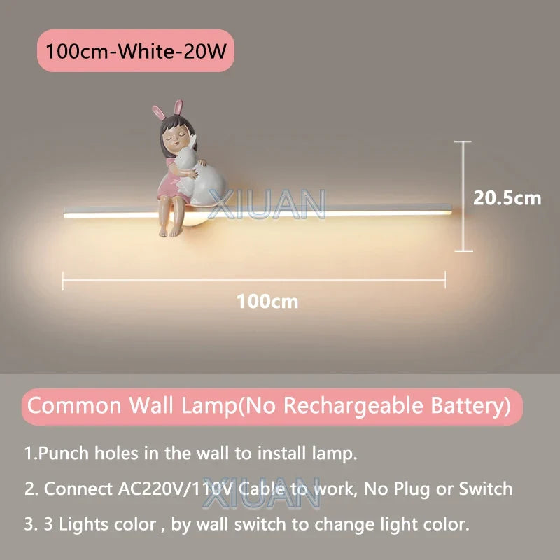 applique murale en forme de lapin pour décoration enfant