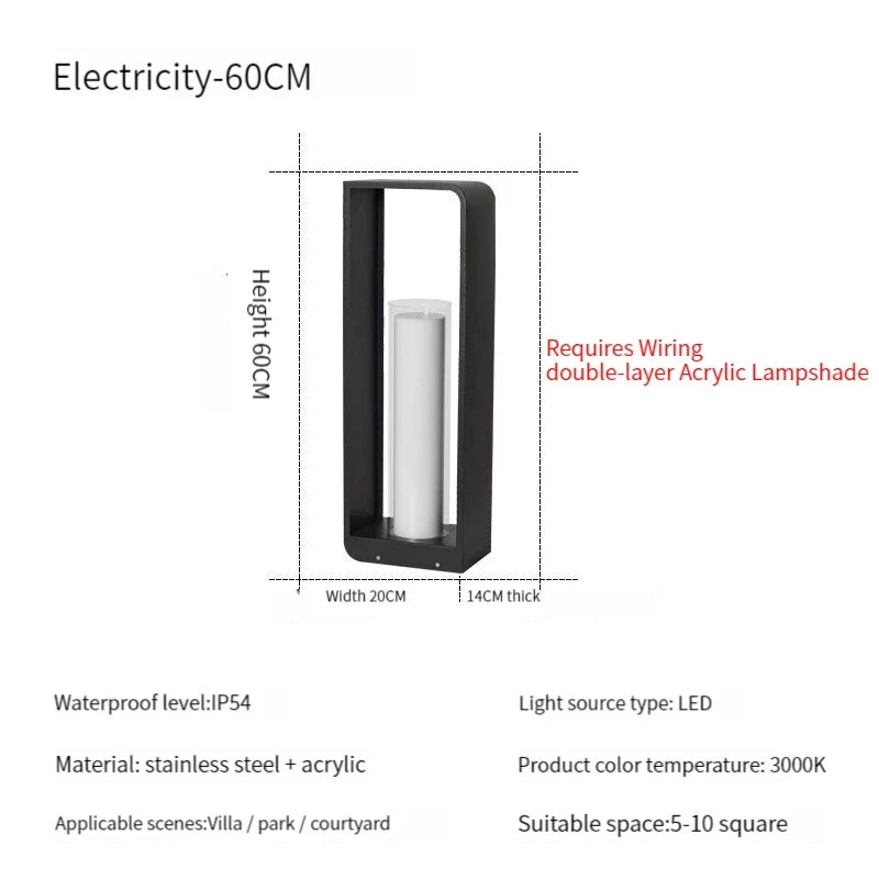 Lampe de jardin moderne solaire LED clôture lumière IP54 extérieur étanche ambiance éclairage pelouse lumières Villa cour décor lampadaires