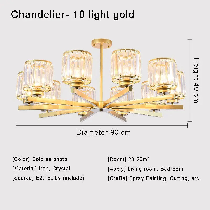 lustre en cristal moderne pour un éclairage intérieur élégant