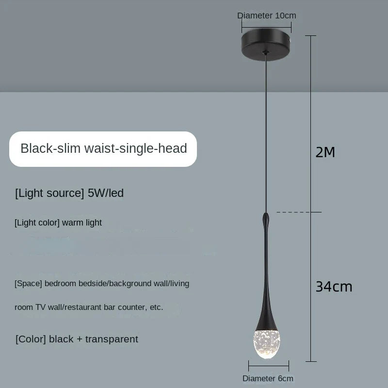 Suspension en cristal au design moderne