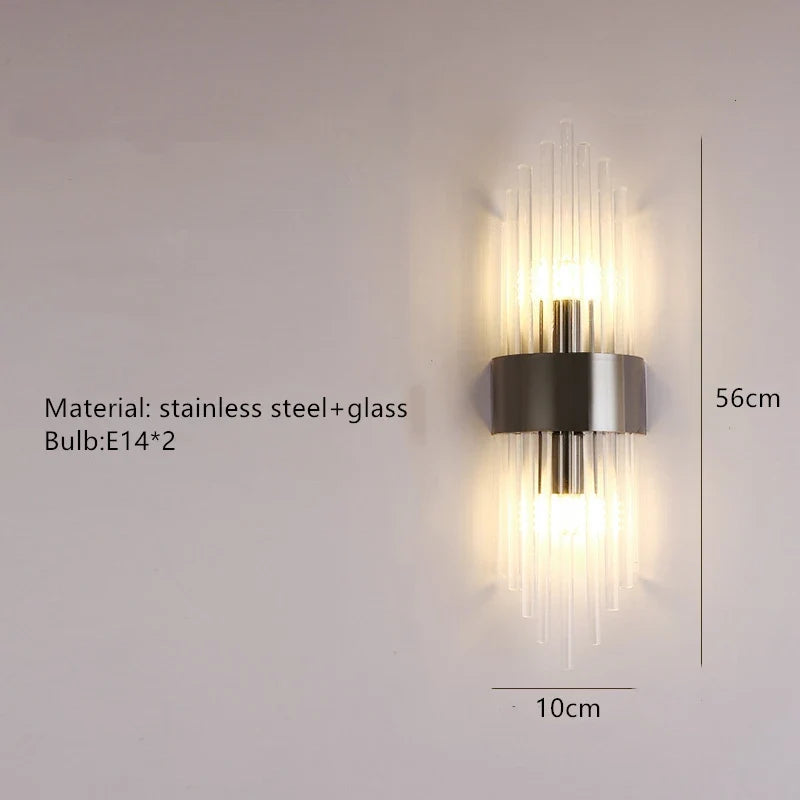 applique murale moderne en verre pour arrière-plan de télévision