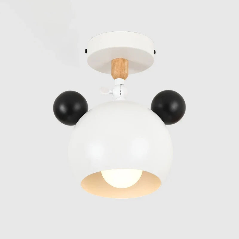 plafonnier panda dessin animé style nordique pour enfants intérieur