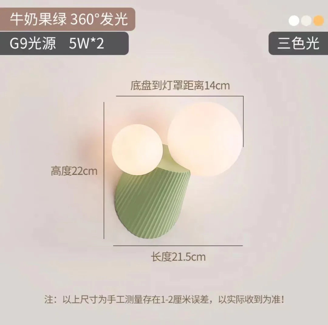 applique murale led cactus en résine verre pour étude
