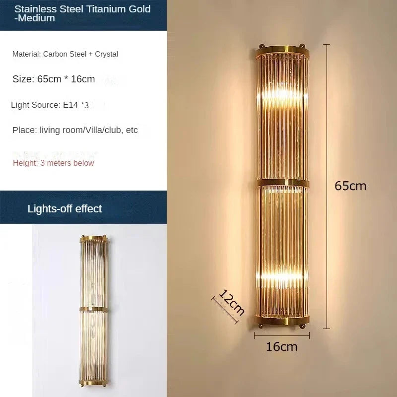 applique murale en cristal style luxueux pour une ambiance élégante