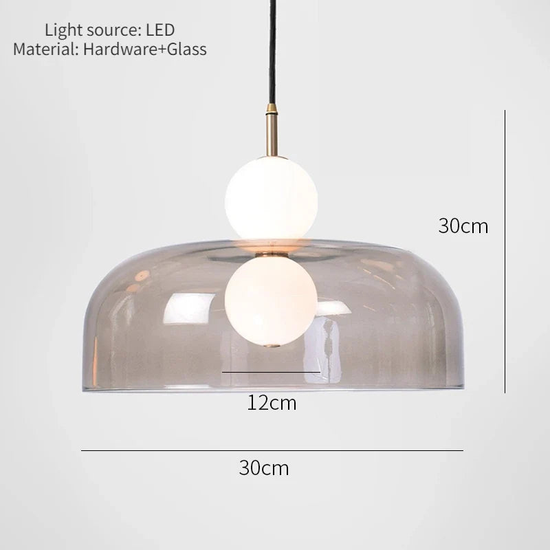 lustre moderne en verre pour éclairage intérieur élégant