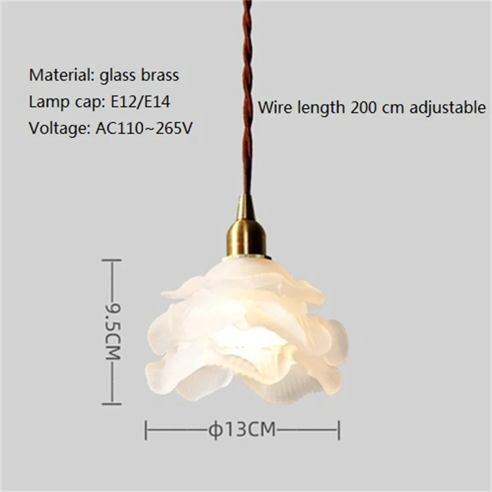 suspension vintage nordique en verre et laiton pour éclairage domestique