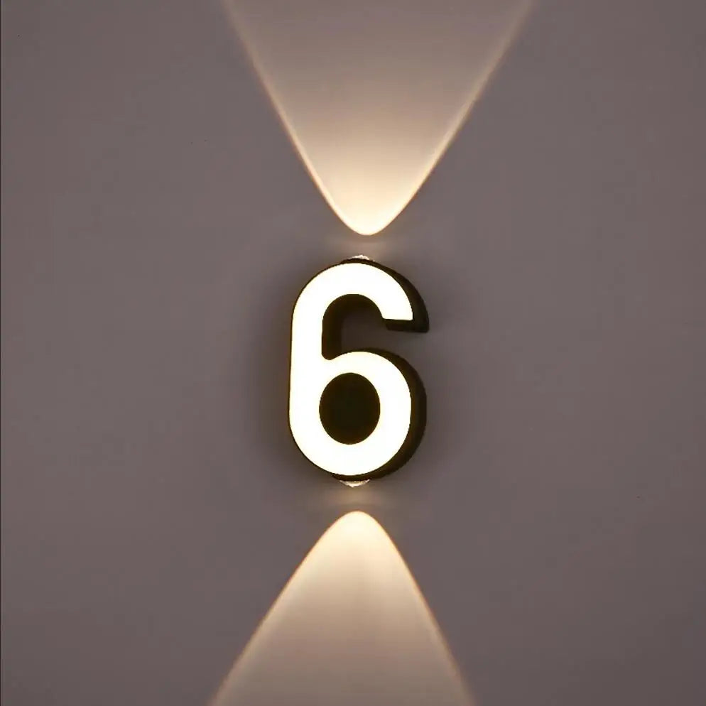 applique murale LED numéro de chiffre intérieur et extérieur IP65 étanche moderne minimalisme Style aluminium porche lumières de jardin