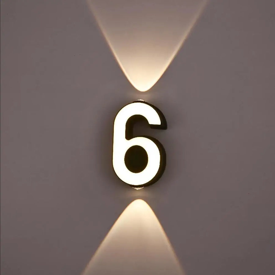 applique murale LED numéro de chiffre intérieur et extérieur IP65 étanche moderne minimalisme Style aluminium porche lumières de jardin