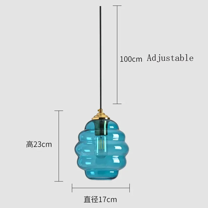 lustre moderne en verre pour cuisine et restaurant