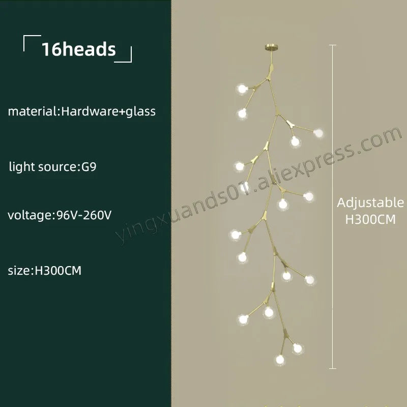 lustre moderne en verre pour intérieur nordique élégant
