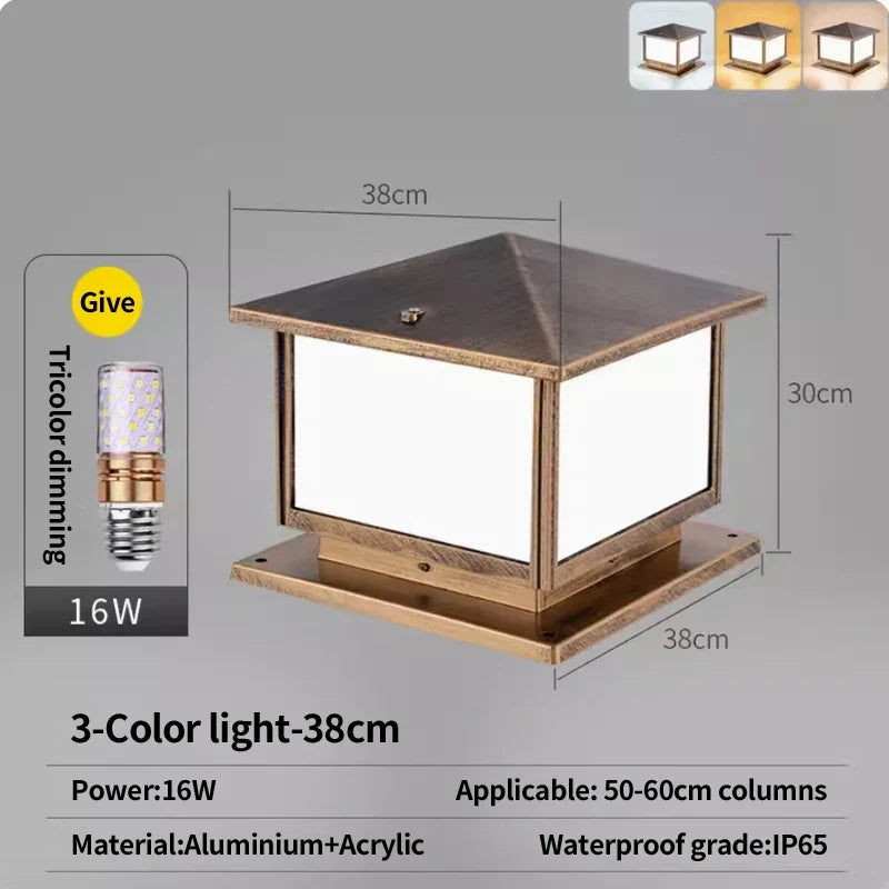 Lampe pilier LED étanche E27