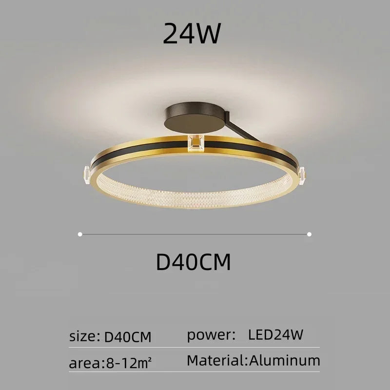 plafonnier led moderne de luxe en cristal décoration luminaires