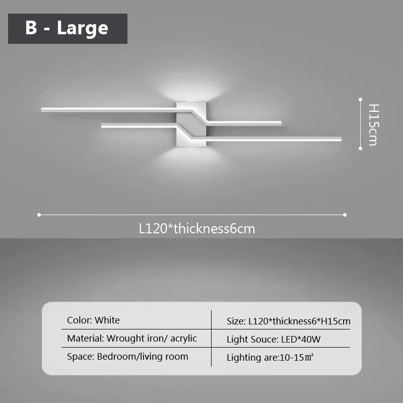 Applique murale LED modernes noir blanc maison intérieur éclairage applique murale
