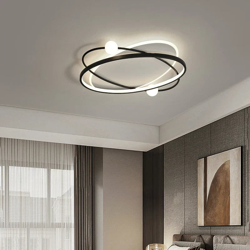 plafonnier led moderne avec télécommande pour décoration intérieure