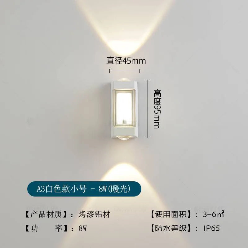 applique murale moderne led extérieure étanche pour jardin et couloir