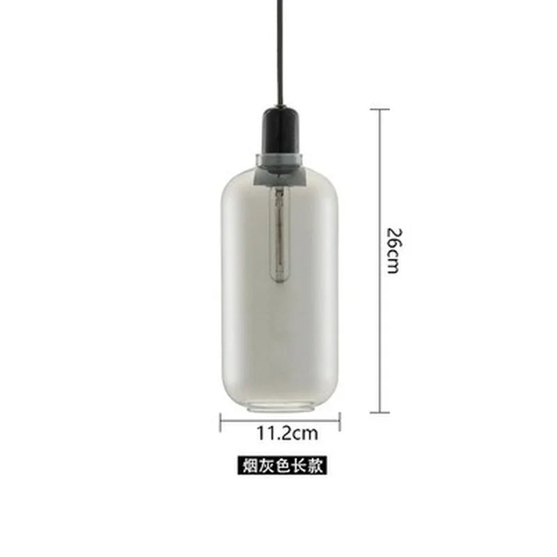 suspension en verre avec détail en marbre design industriel élégant
