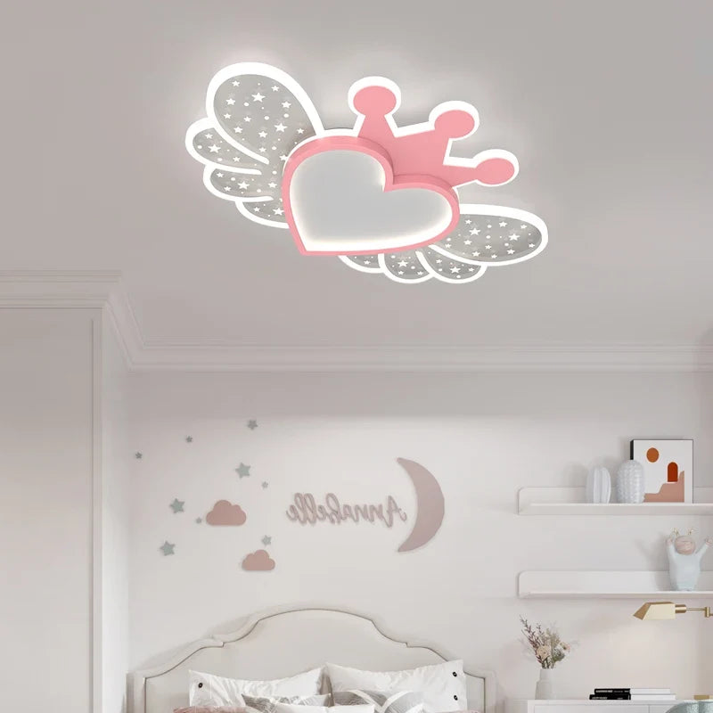 lustre led ultra lumineux moderne nordique avec décoration d'amour