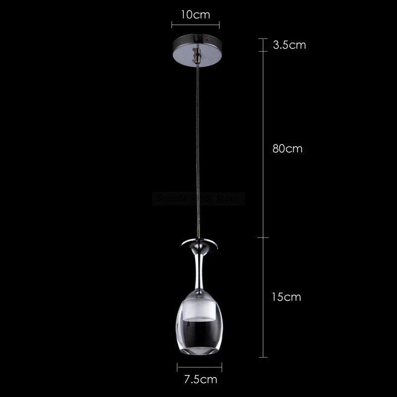 suspension modernes en verre de vin pour bar café