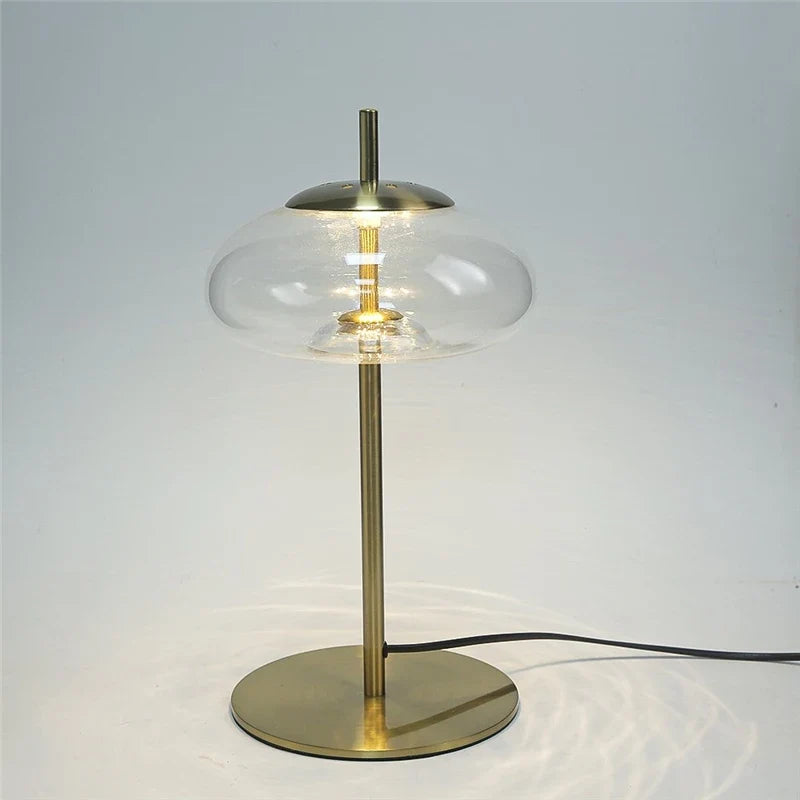 lampadaire minimaliste en verre design pour intérieur moderne