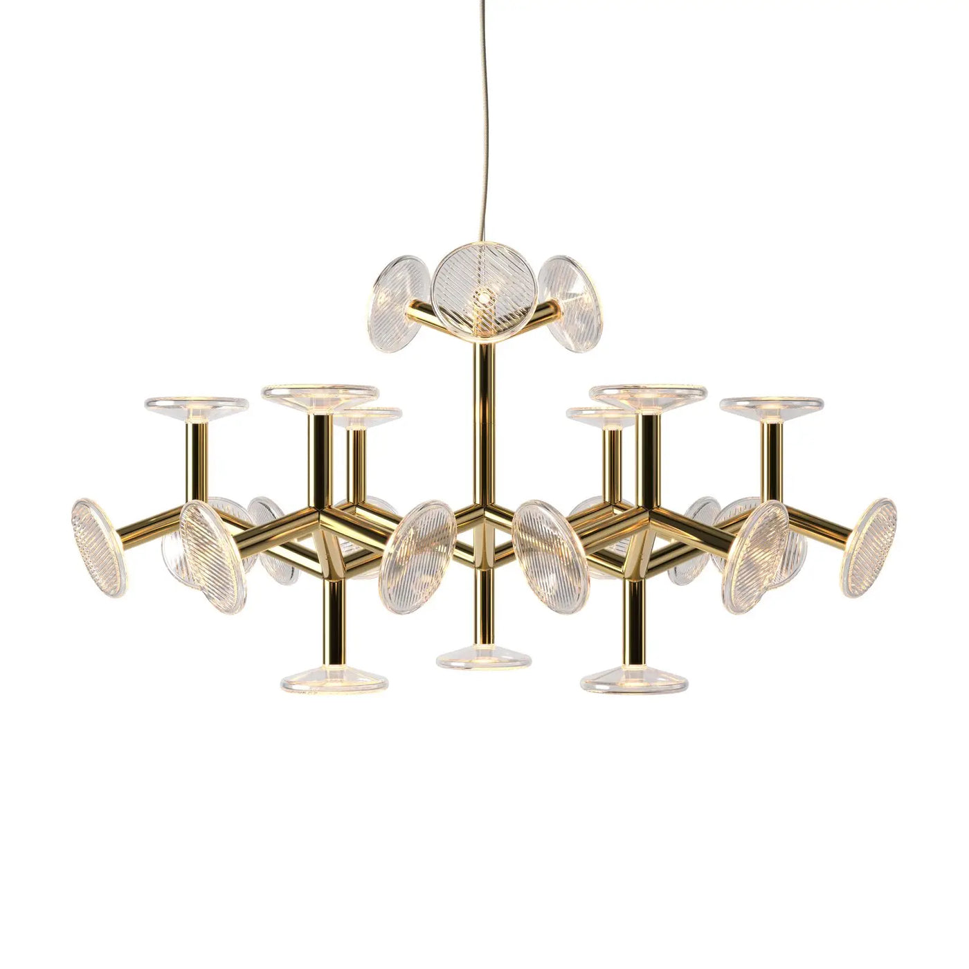lustre postmoderne en verre style américain pour décoration intérieure